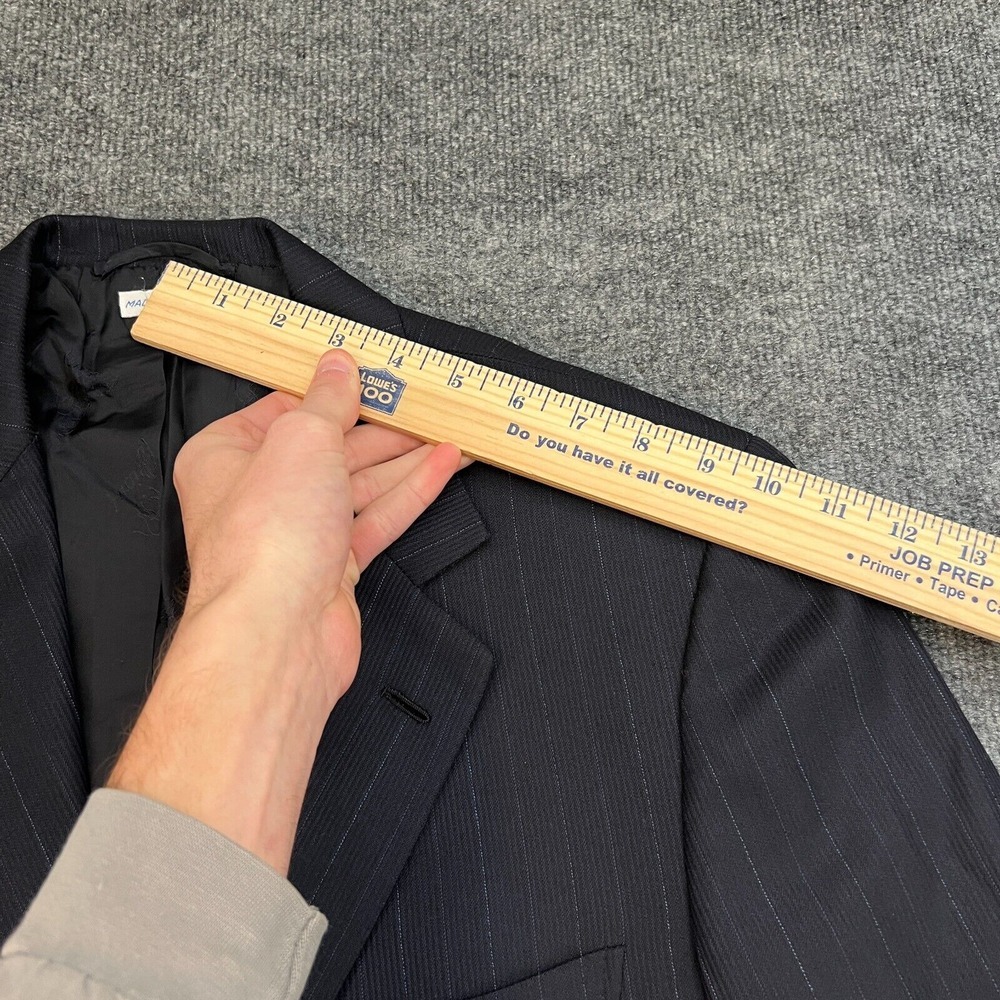 Brioni Nomentano Sport Coat Jacket 42R Navy Dark Blue Pin Striped Wool - Picture 14 of 16